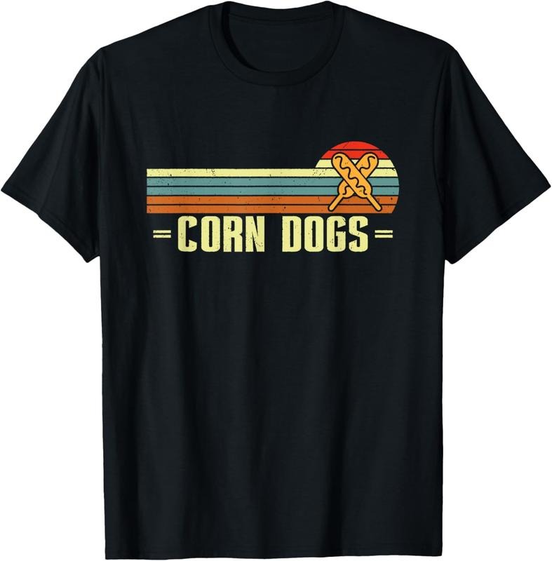 100% Cotton Retro Corn Dogs On A Stick Lover Vintage T-Shirt Hoodie, Sweatshirt | HypeCrazeTee.com
