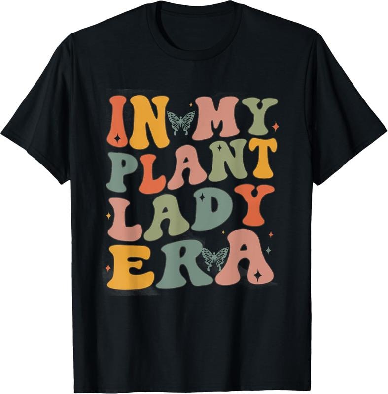 100% Cotton Retro Groovy In My Plant Lady Era Xmas Gardening Plant Mom T-Shirt Hoodie, Sweatshirt | HypeCrazeTee.com