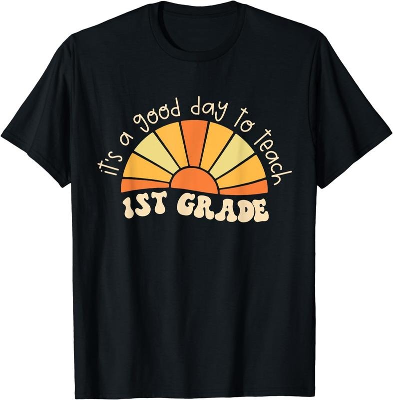 [100% Cotton]Retro Its Good Day To Teach 1st Grade Teacher Back To School T-Shirt Black Hoodie, Sweatshirt | HypeCrazeTee.com