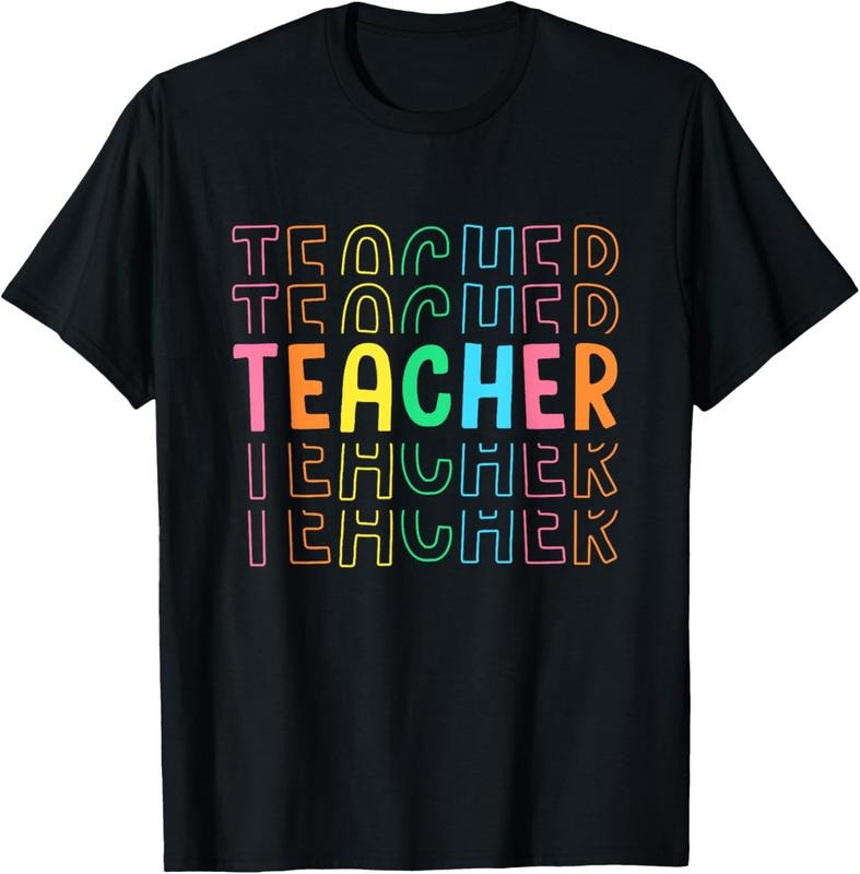 100% Cotton Retro Teacher Colorful Elementary School Teachers T-Shirts, Hoodie, Sweatshirt