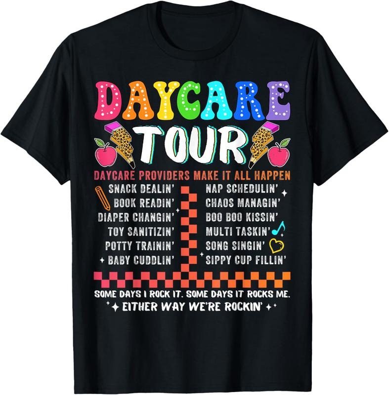 100% Cotton Retro The Daycare Tour Funny First Day Back To School T-Shirt Hoodie, Sweatshirt | HypeCrazeTee.com