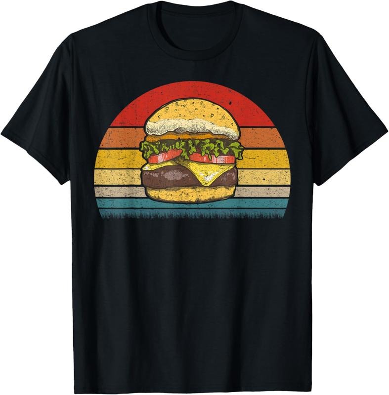 100% Cotton Retro Vintage Cheeseburger Design Costume Hamburger Lovers T-Shirt Hoodie, Sweatshirt | HypeCrazeTee.com