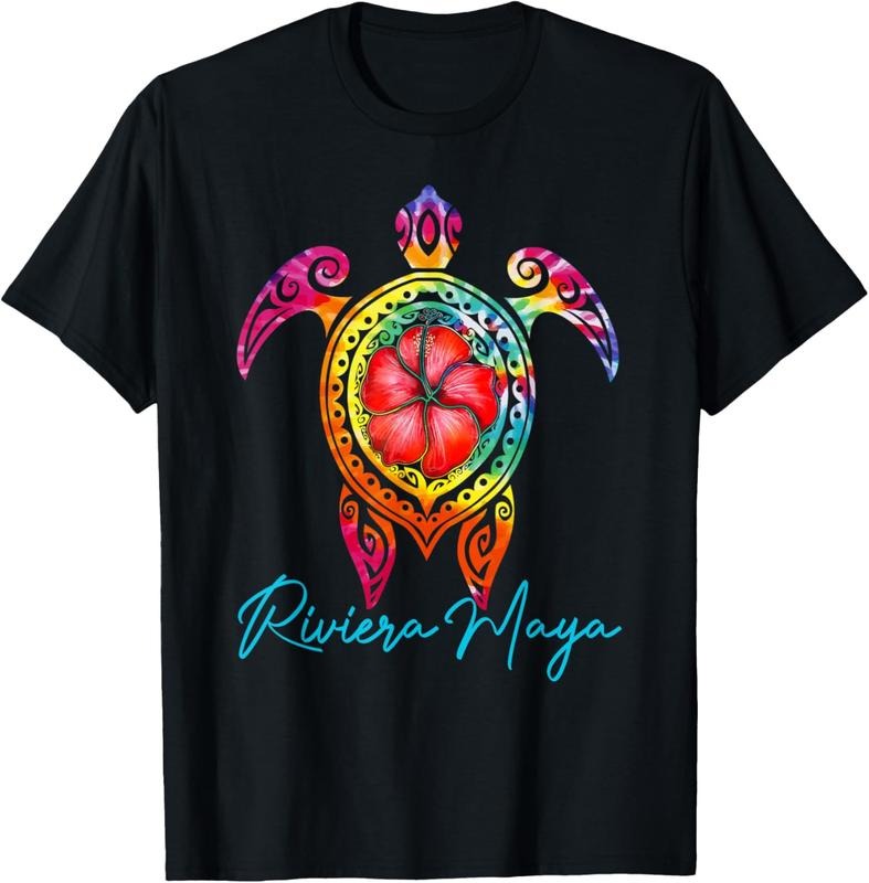 100% Cotton Riviera Maya Mexico Tie Dye Sea Turtle Family Vacation 2025 T-Shirt Hoodie, Sweatshirt | HypeCrazeTee.com