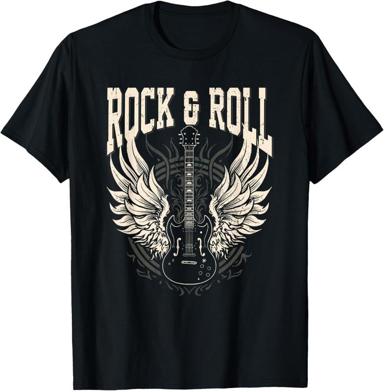 100% Cotton Rock And Roll Lover Gifts Cool Electric Guitar Concert Band T-Shirt Hoodie, Sweatshirt | HypeCrazeTee.com