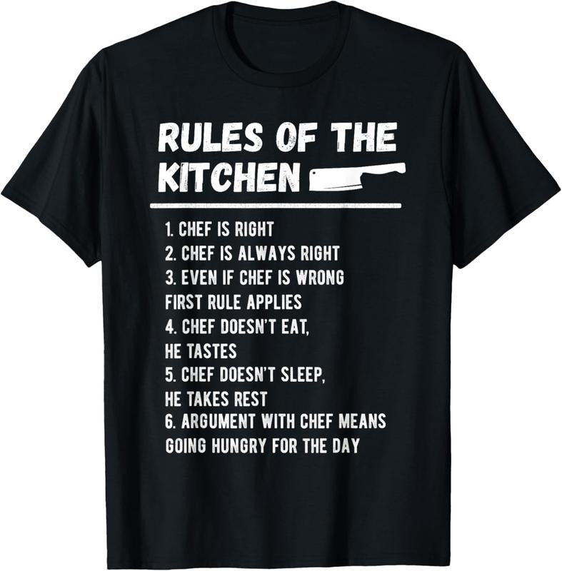 100% Cotton Rules Of The Kitchen Funny Master Cook Restaurant Chef Joke T-Shirt Hoodie, Sweatshirt | HypeCrazeTee.com