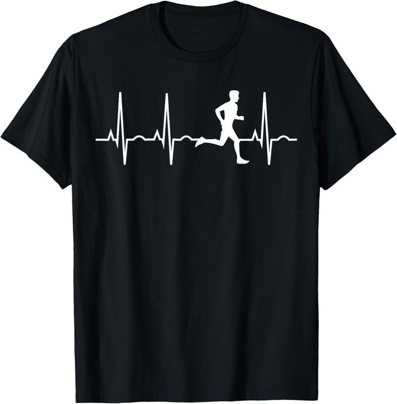 100% Cotton Running Shirt for Men - Runners Heartbeat Gift T-Shirt T-Shirt Hoodie, Sweatshirt | HypeCrazeTee.com