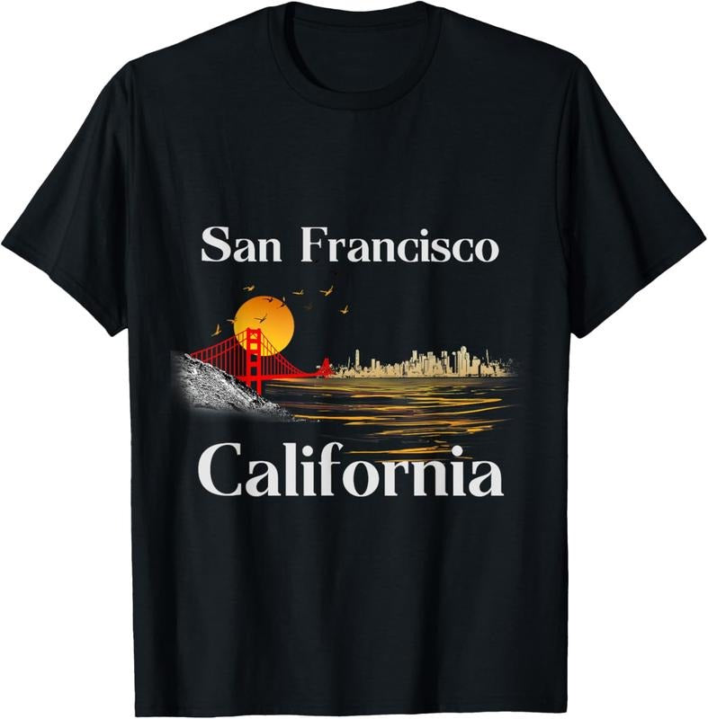100% Cotton San Francisco California Cityscape Men Women and Youth T-Shirt Hoodie, Sweatshirt | HypeCrazeTee.com