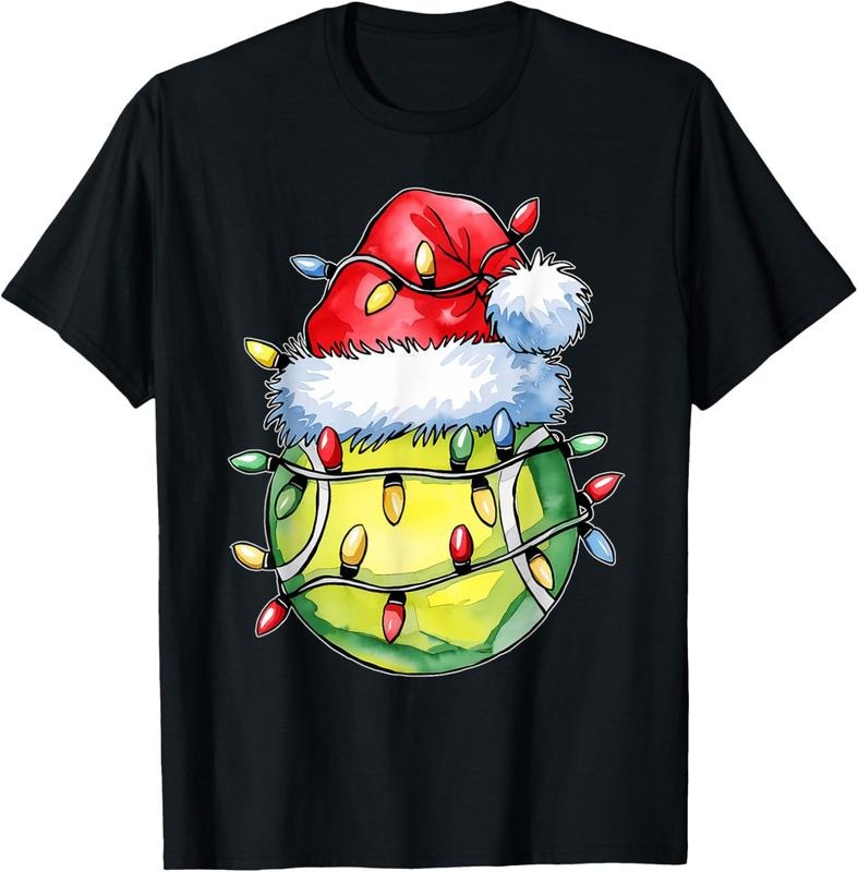 100% Cotton Santa Sports Design For Men Boys Christmas Tennis Player T-Shirt Hoodie, Sweatshirt | HypeCrazeTee.com