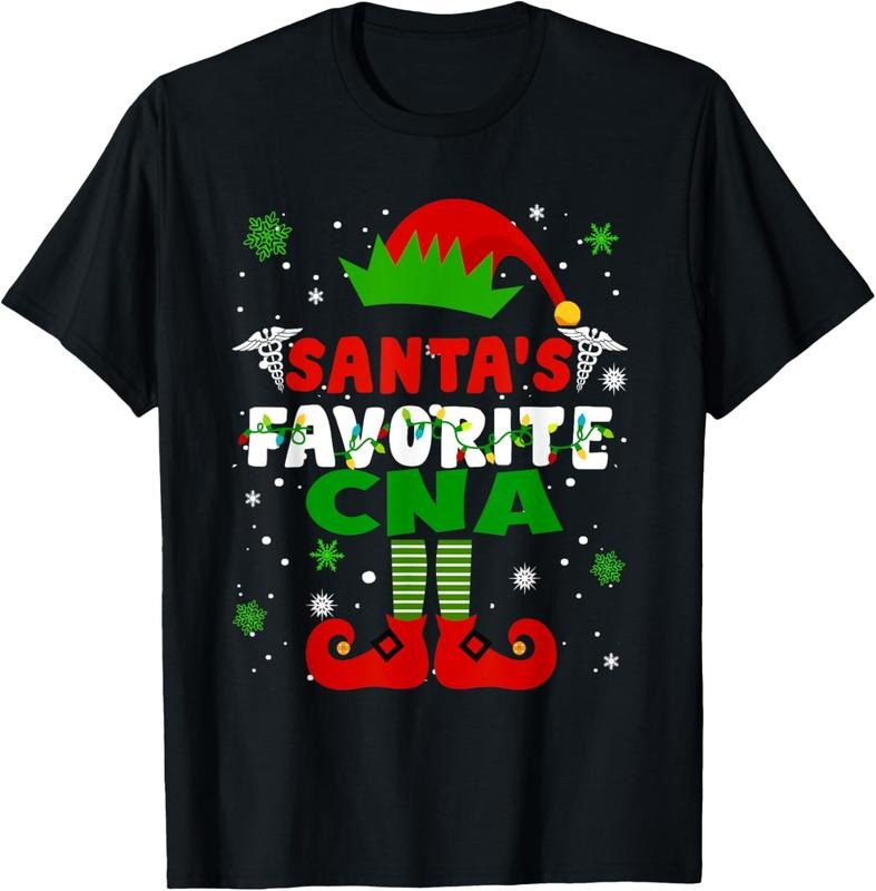 100% Cotton Santa's Favorite CNA Funny Christmas Gifts T-Shirt Hoodie, Sweatshirt | HypeCrazeTee.com