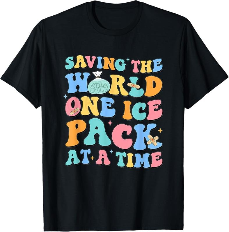 100% Cotton Saving The World One Ice Pack At Time School Nurse Week T-Shirt Hoodie, Sweatshirt | HypeCrazeTee.com