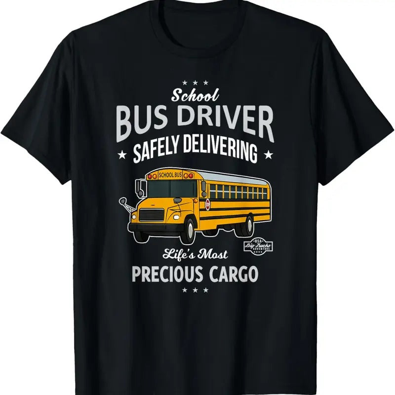 100% Cotton School Bus Driver T-shirt - Safely Delivering Precious  T-Shirt Hoodie, Sweatshirt | HypeCrazeTee.com