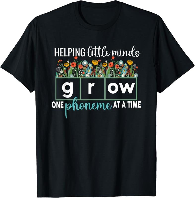 100% Cotton Science of Reading Helping A Little Minds Grow Phonics Women T-Shirt Hoodie, Sweatshirt | HypeCrazeTee.com