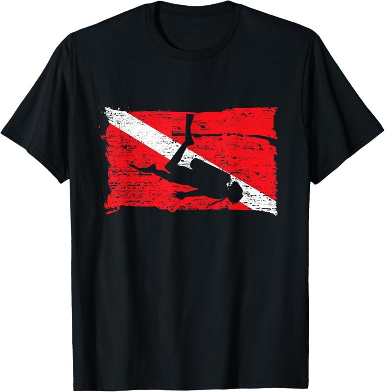 100% Cotton Scuba Diving Flag vintage Divers gift T-Shirt Hoodie, Sweatshirt | HypeCrazeTee.com