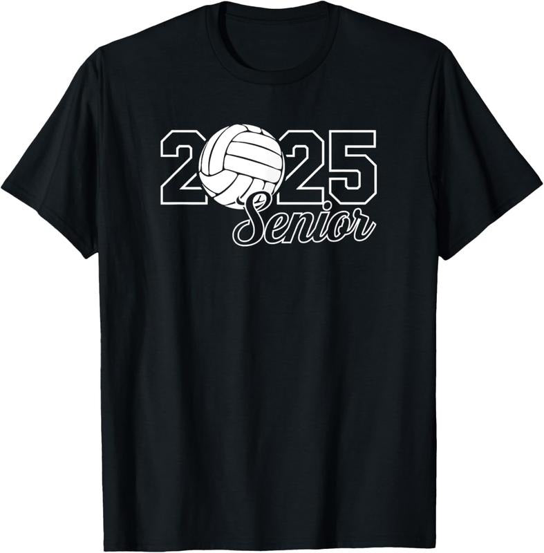 100% Cotton Senior 2025 Volleyball Mom High School Graduation Outfit Pro T-Shirt Hoodie, Sweatshirt | HypeCrazeTee.com
