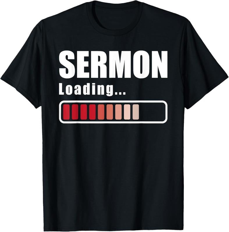 100% Cotton Sermon Loading - Funny Pastor Preacher Minister Clergy T-Shirt Hoodie, Sweatshirt | HypeCrazeTee.com