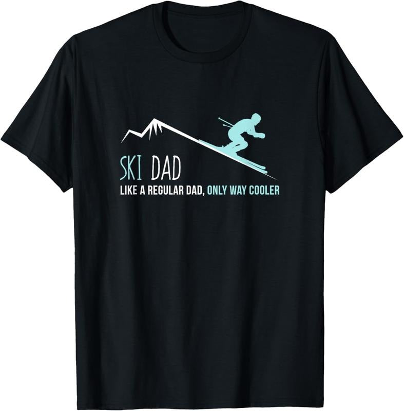100% Cotton Ski Dad Funny Cute Winter Skiing Gift T-Shirt Hoodie, Sweatshirt | HypeCrazeTee.com