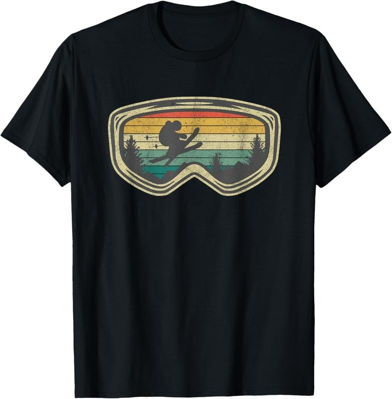 100% Cotton Ski Goggles Mountain Snow Skiing Retro Winter Vacation Gift T-Shirt Hoodie, Sweatshirt | HypeCrazeTee.com