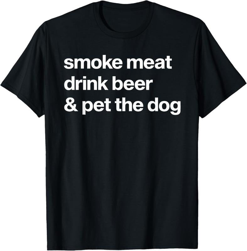100% Cotton Smoke Meat Drink Beer An Pet The Dog BBQ Barbeque Beer Lover T-Shirt Hoodie, Sweatshirt | HypeCrazeTee.com