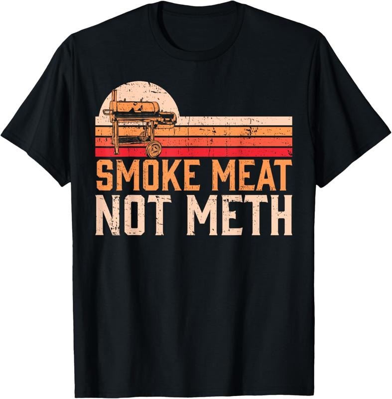 100% Cotton Smoke Meat Not Meth Brisket BBQ Grill T-Shirt Hoodie, Sweatshirt | HypeCrazeTee.com
