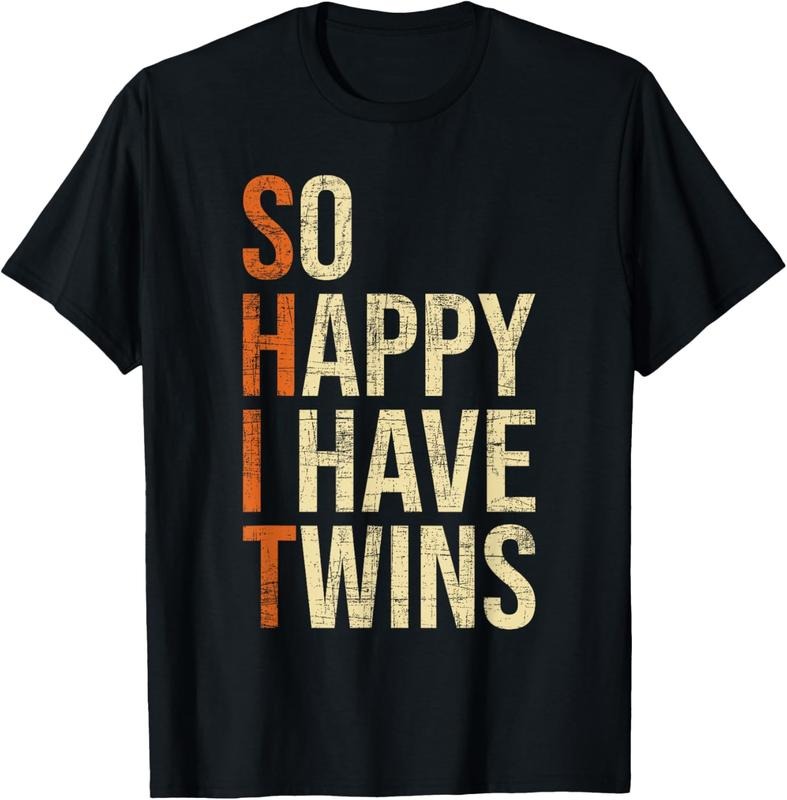 100% Cotton So Happy I Have Twins - Twin Dad Father Mother Of Twins T-Shirt Hoodie, Sweatshirt | HypeCrazeTee.com