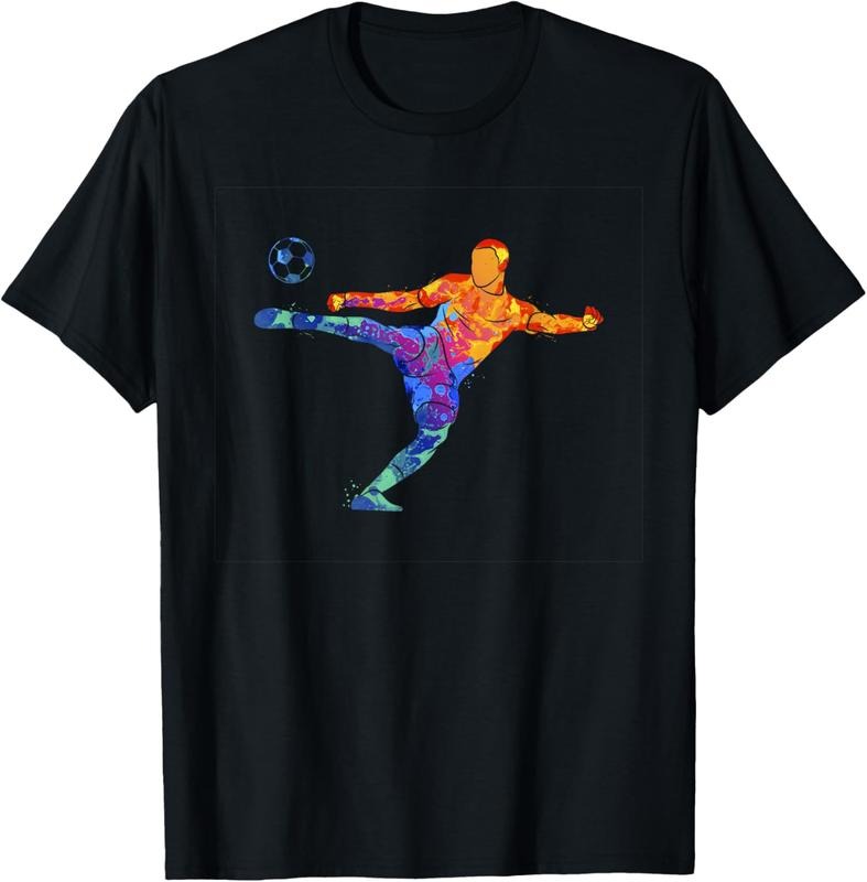 100% Cotton Soccer Athlete Sports Graphic Drawing T-Shirt Hoodie, Sweatshirt | HypeCrazeTee.com