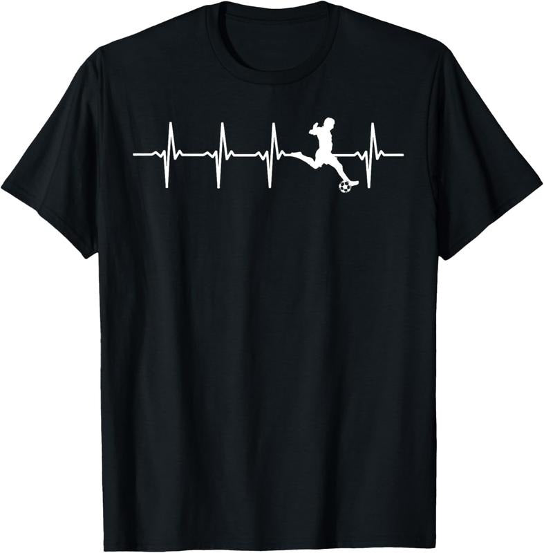 100% Cotton Soccer Heartbeat Gift For Soccer Players T-Shirt Hoodie, Sweatshirt | HypeCrazeTee.com