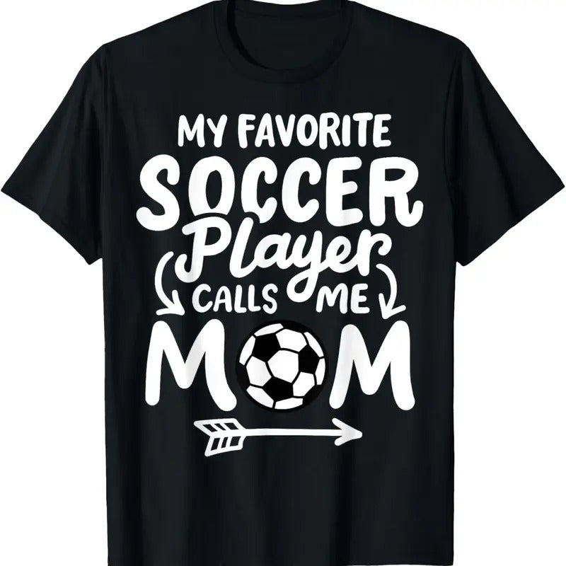 100% Cotton Soccer Mom My Favorite Soccer Player Calls Me Mom T-Shirt Hoodie, Sweatshirt | HypeCrazeTee.com