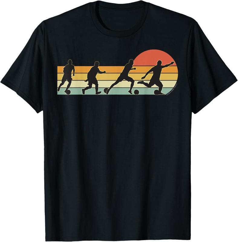 100% Cotton Soccer Players Retro Sunset Vintage Colors - Soccer T-Shirt Hoodie, Sweatshirt | HypeCrazeTee.com
