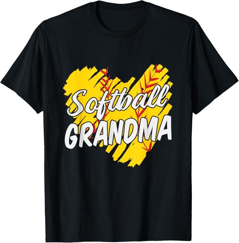 100% Cotton Softball Grandma Softball Designs For Women Grandparents T-Shirt Hoodie, Sweatshirt | HypeCrazeTee.com