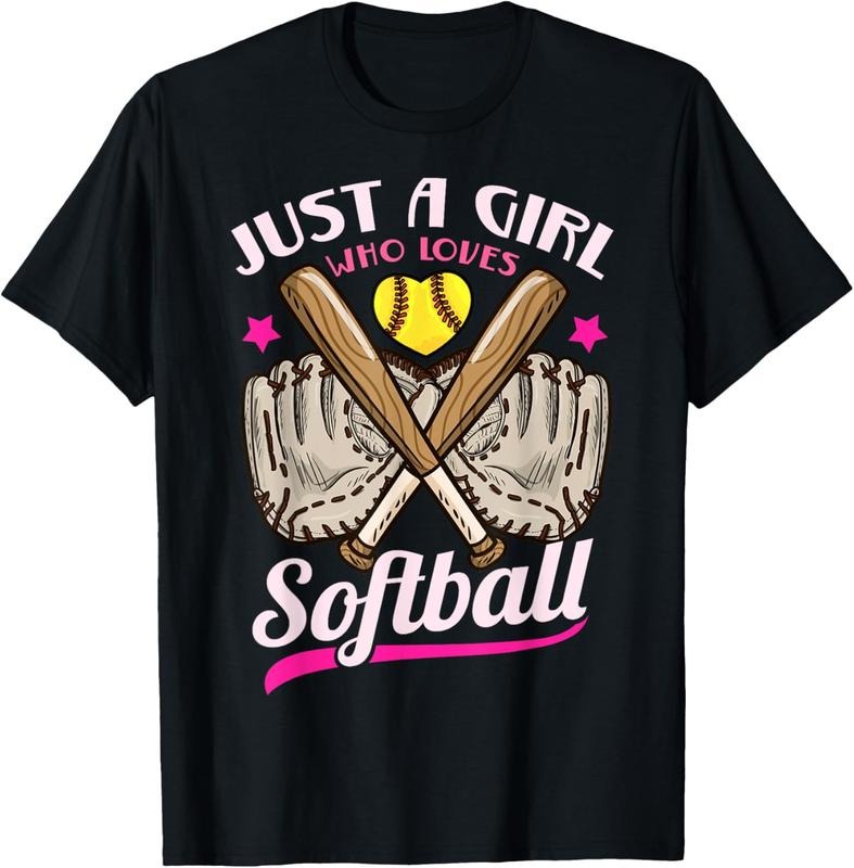 100% Cotton Softball Just a Girl Who Loves Softball Softball Player T-Shirt Hoodie, Sweatshirt | HypeCrazeTee.com