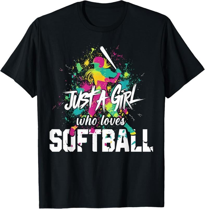 100% Cotton Softball Mom Just a Girl Who Loves Softball T-Shirt Hoodie, Sweatshirt | HypeCrazeTee.com