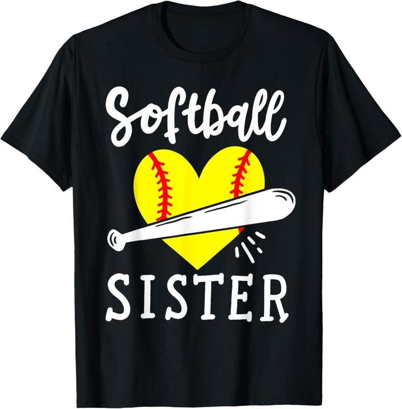 100% Cotton Softball Sister Softball Player T-Shirt Hoodie, Sweatshirt | HypeCrazeTee.com