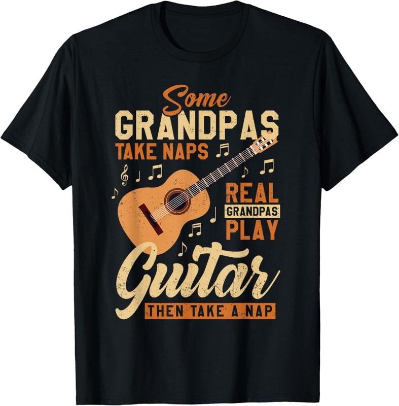 100% Cotton Some Grandpas Take Naps Real Grandpas Play Guitar Father Day T-Shirt Hoodie, Sweatshirt | HypeCrazeTee.com