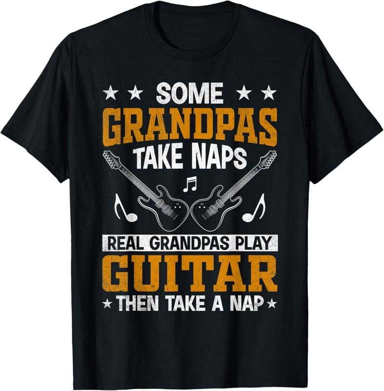100% Cotton Some Grandpas Take Naps Real Grandpas Play Guitar Then Take T-Shirt Hoodie, Sweatshirt | HypeCrazeTee.com