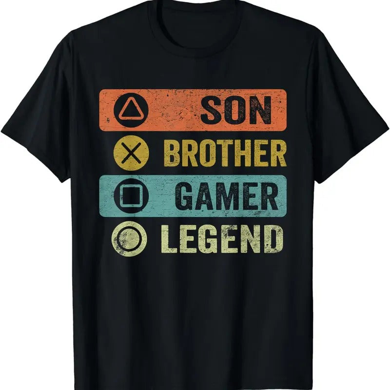 [100% Cotton]Son Brother Gamer Legend Gaming For Teenage Boys 8-16 Year T-Shirt Hoodie, Sweatshirt | HypeCrazeTee.com