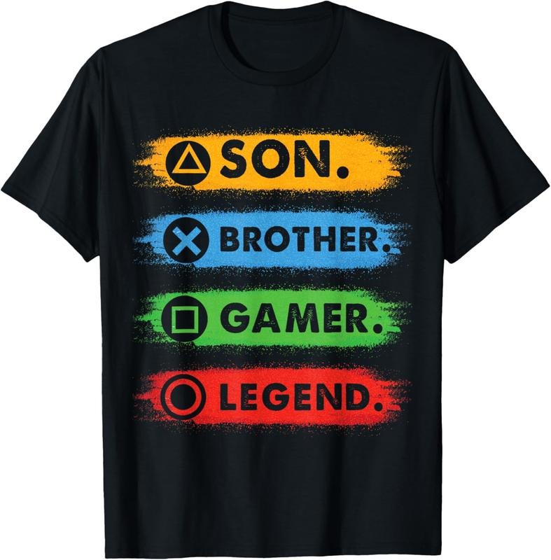 100% Cotton Son Brother Video Gamer Legend Gaming Men Boys Teens T-Shirt Hoodie, Sweatshirt | HypeCrazeTee.com