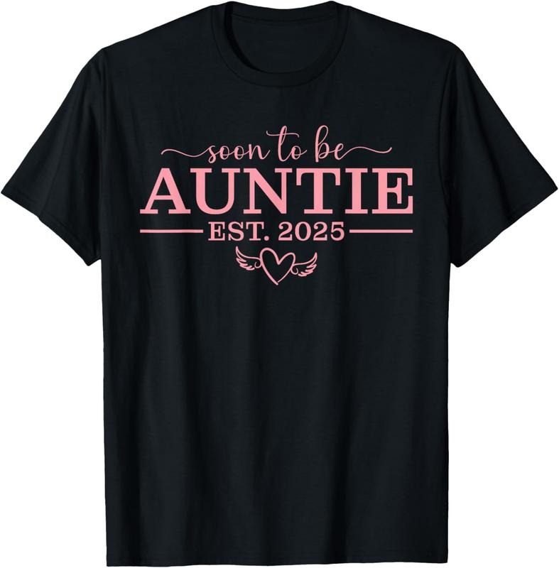 100% Cotton Soon To Be Aunt 2025 First Time Auntie T-Shirt Hoodie, Sweatshirt | HypeCrazeTee.com