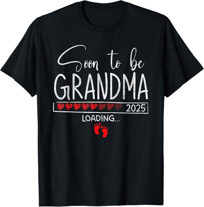 100% Cotton Soon To be Grandma 2025 Grandmother Loading Grandma Est 2025 T-Shirt Hoodie, Sweatshirt | HypeCrazeTee.com