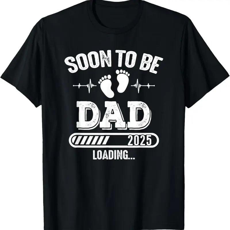 100% Cotton Soon to Be Dad 2025 Loading for Pregnancy Announcement T-Shirt Hoodie, Sweatshirt | HypeCrazeTee.com