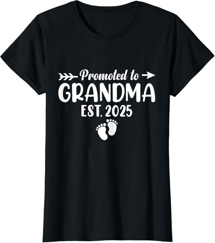 100% Cotton Soon to Be Grandma 2025 Gift Promoted to Grandma Est 2025 T-Shirt Hoodie, Sweatshirt | HypeCrazeTee.com