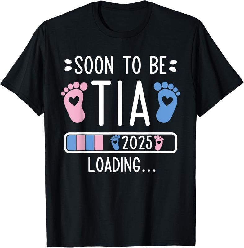 100% Cotton Soon to Be Tia 2025 Loading Pregnancy Announcement 2025 T-Shirt Hoodie, Sweatshirt | HypeCrazeTee.com