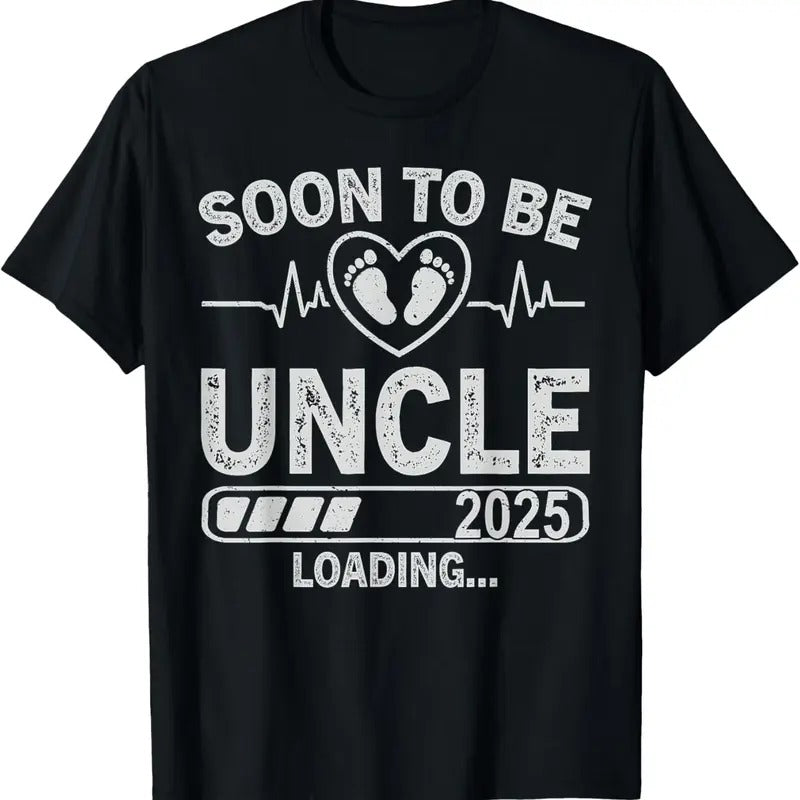 100% Cotton Soon to Be Uncle 2025 Loading Funny Pregnancy Announcement T-Shirt Hoodie, Sweatshirt | HypeCrazeTee.com
