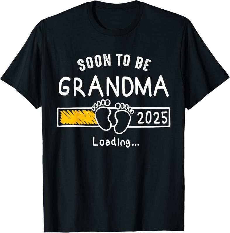 100% Cotton Soon Be Grandma 2025 Loading Promoted Grandma 2025 T-Shirts, Hoodie, Sweatshirt