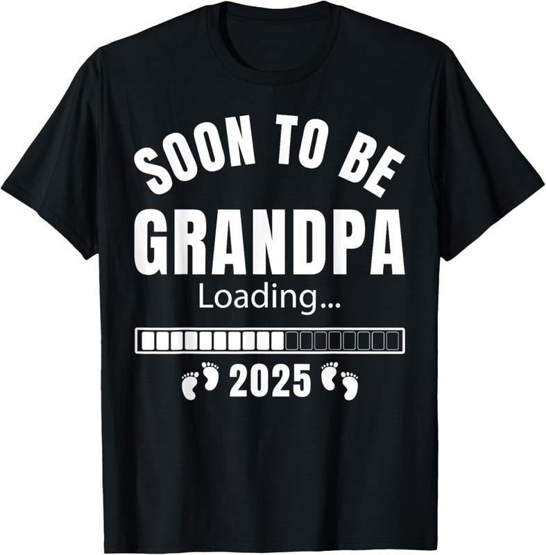 100% Cotton Soon to be Grandpa 2025 Loading Promoted to Grandpa 2025 T-Shirt Hoodie, Sweatshirt | HypeCrazeTee.com