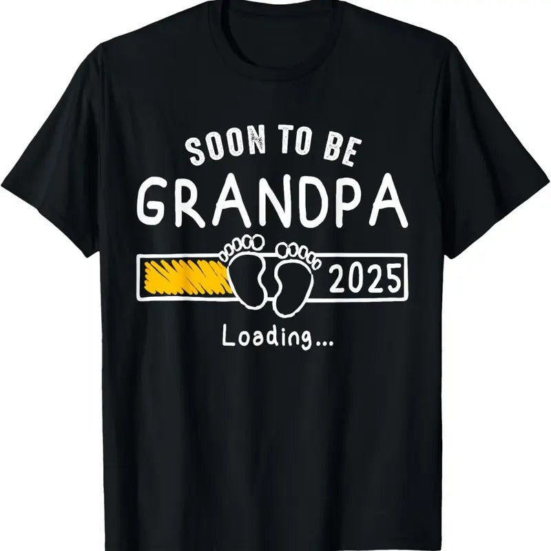 100% Cotton Soon to be Grandpa 2025 Loading Promoted to Grandpa 2025 T-Shirtstyle{n002}2 T-Shirts, Hoodie, Sweatshirt