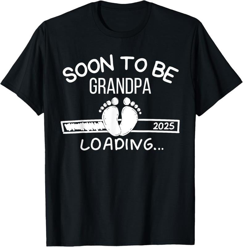 100% Cotton Soon to be Grandpa 2025 Loading Promoted to Grandpa T-Shirt Hoodie, Sweatshirt | HypeCrazeTee.com