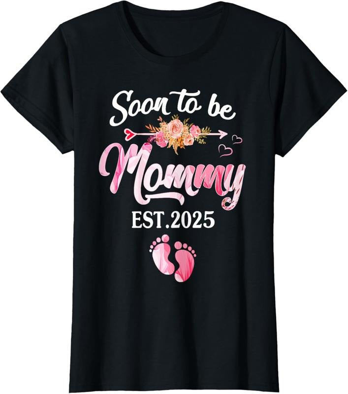 100% Cotton Soon to be Mommy 2025 Mother's Day First Time Mom Pregnancy T-Shirt Hoodie, Sweatshirt | HypeCrazeTee.com