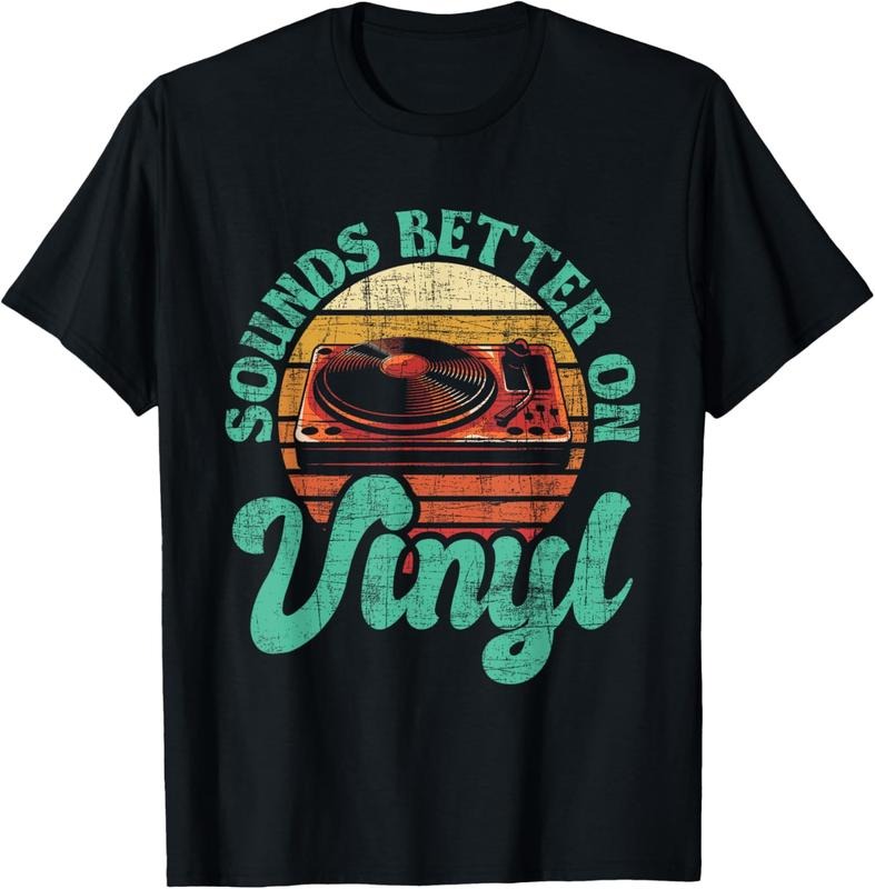 100% Cotton Sounds Better On Vinyl - Music Lover Disc Records Collector T-Shirt Hoodie, Sweatshirt | HypeCrazeTee.com