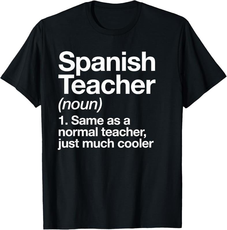 100% Cotton Spanish Teacher Definition Funny School T-Shirt Hoodie, Sweatshirt | HypeCrazeTee.com