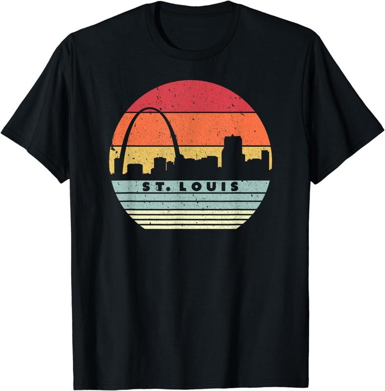 [100% Cotton]St. Louis Souvenir Shirt. Retro Style USA Skyline T-Shirt Hoodie, Sweatshirt | HypeCrazeTee.com